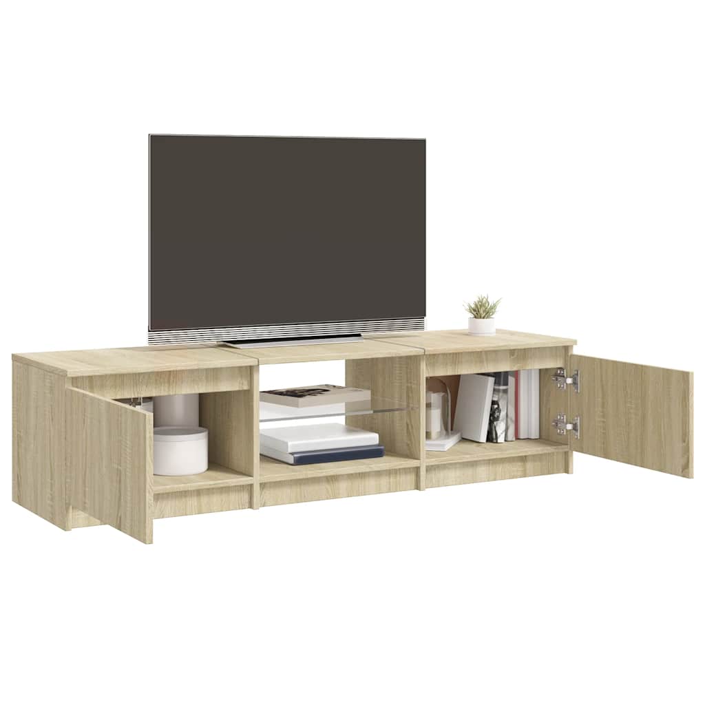 Vidaxl Szafka Pod Tv, Z Led, Dąb Sonoma, 140 X 40 X 35,5 Cm