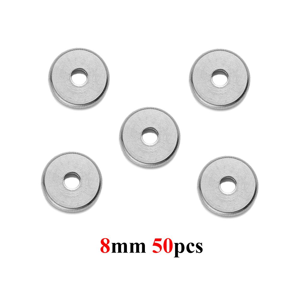 20/50Pcs 4mm 5mm 6mm 8mm Stainless Steel Round Flat Spacer Beads Loose Beads for DIY Bracelet Necklaces Jewelry Making Supplies