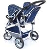 Voiture De Poupée Twin Bleu 60 Cm - BAYER - Pour Fille - Jouet En Plastique Pour Enfant De 2 À 10 Ans