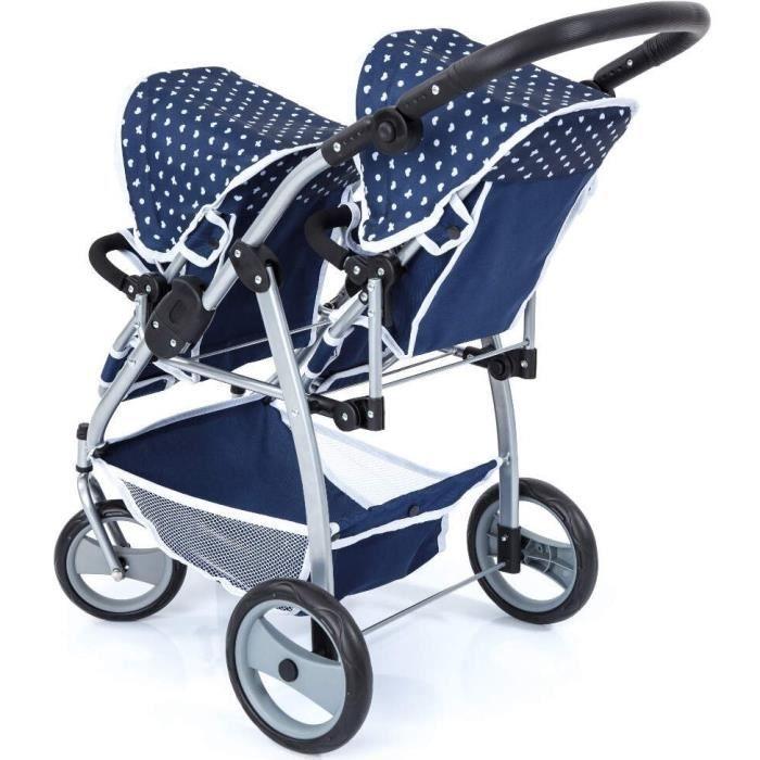 Voiture De Poupée Twin Bleu 60 Cm - BAYER - Pour Fille - Jouet En Plastique Pour Enfant De 2 À 10 Ans