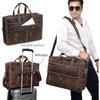 Leather Messenger Bag for Men  Full Grain Leather Briefcase Laptop Satchel Office Crossbody Travel Bag