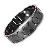 Stainless Steel Black Germanium Magnetic Chain Link Bracelet for Women Men Health Care Energy Jewelry Snoring Bracelet
