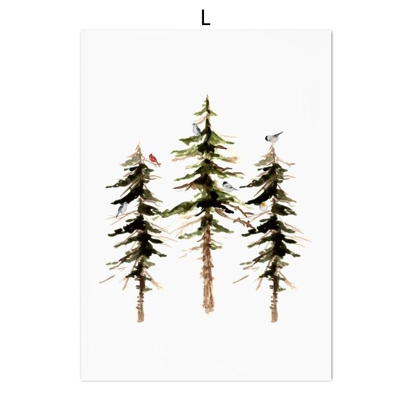 Картины, настенные художественные рождественские картины в деревенском доме, лесные олени, лесные постеры и принты, зимние картины на холсте, домашний декор