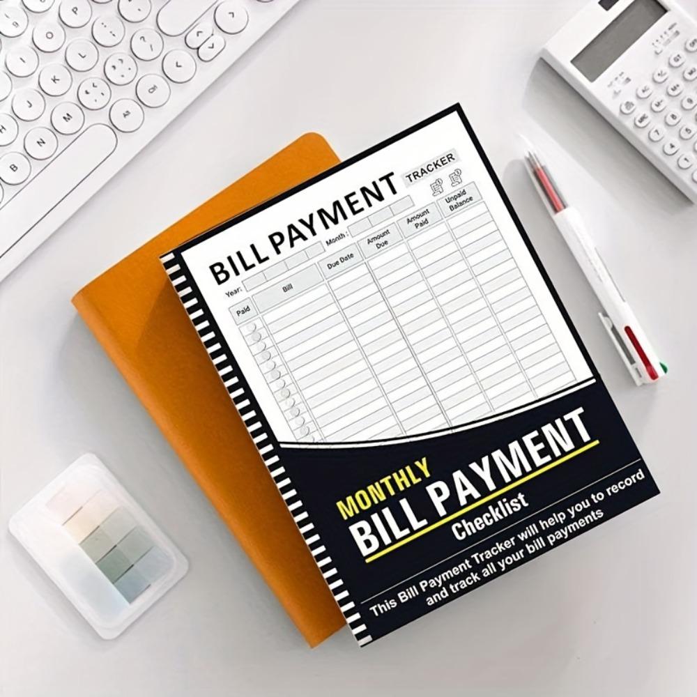 Monthly Financial Planner Notebook Bill Tracker with Checklists Budget And Payment Record Book for Personal Finance Management