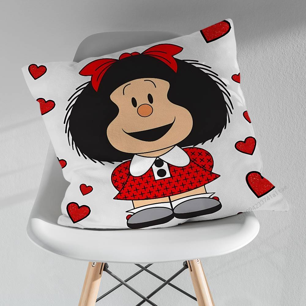 Cute MMafaldas Comics pillow over living room sofa cushion cover home decoration bedroom room bed pillow cover