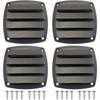 Marine Boat Square Air Vent,Black Louver Ventilation Grille,Free Stainless Steel Screws(4 Pcs)