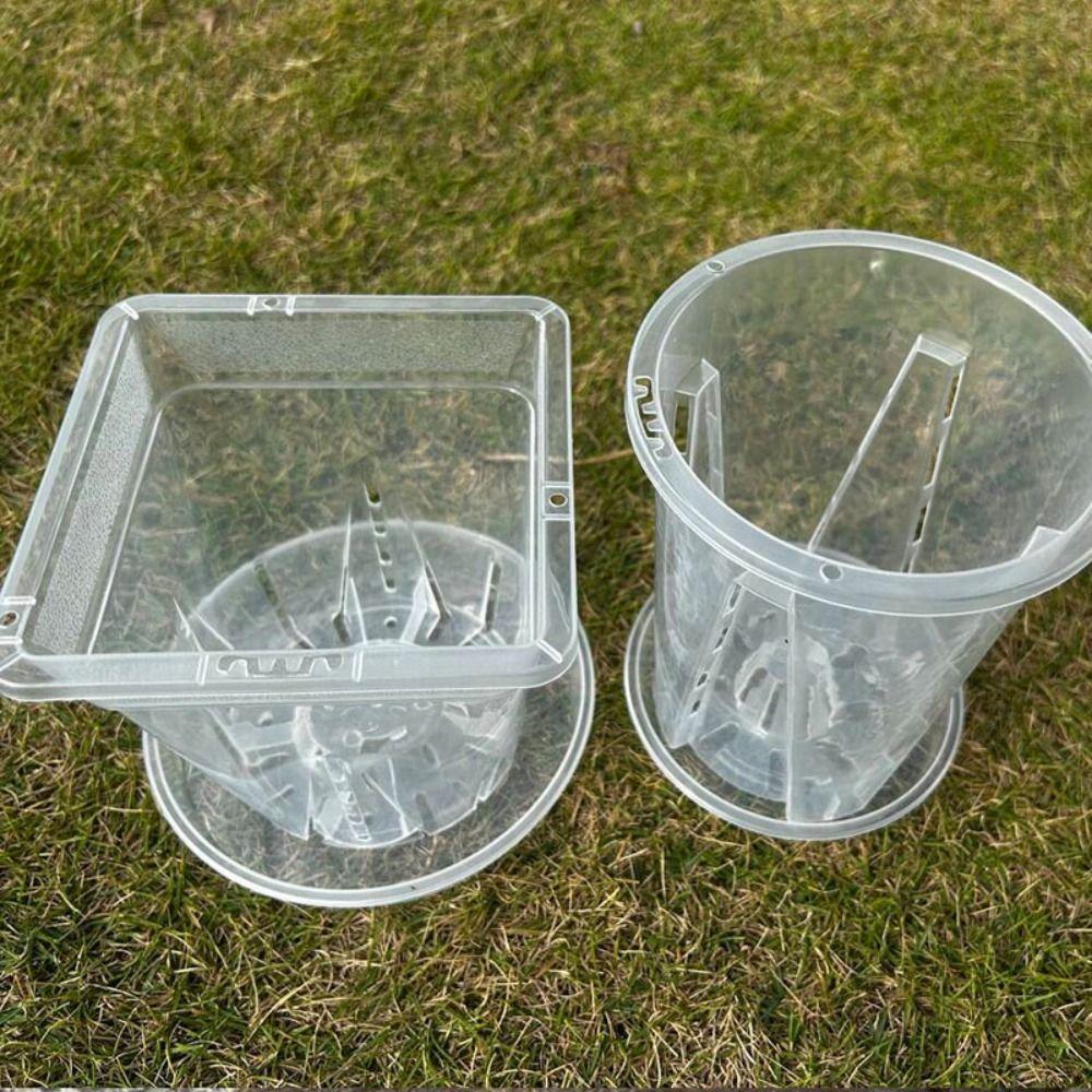 Круглый квадратный горшок для орхидеи фаленопсис пластиковый контроль корней гидропонный цветочный горшок домашний декор