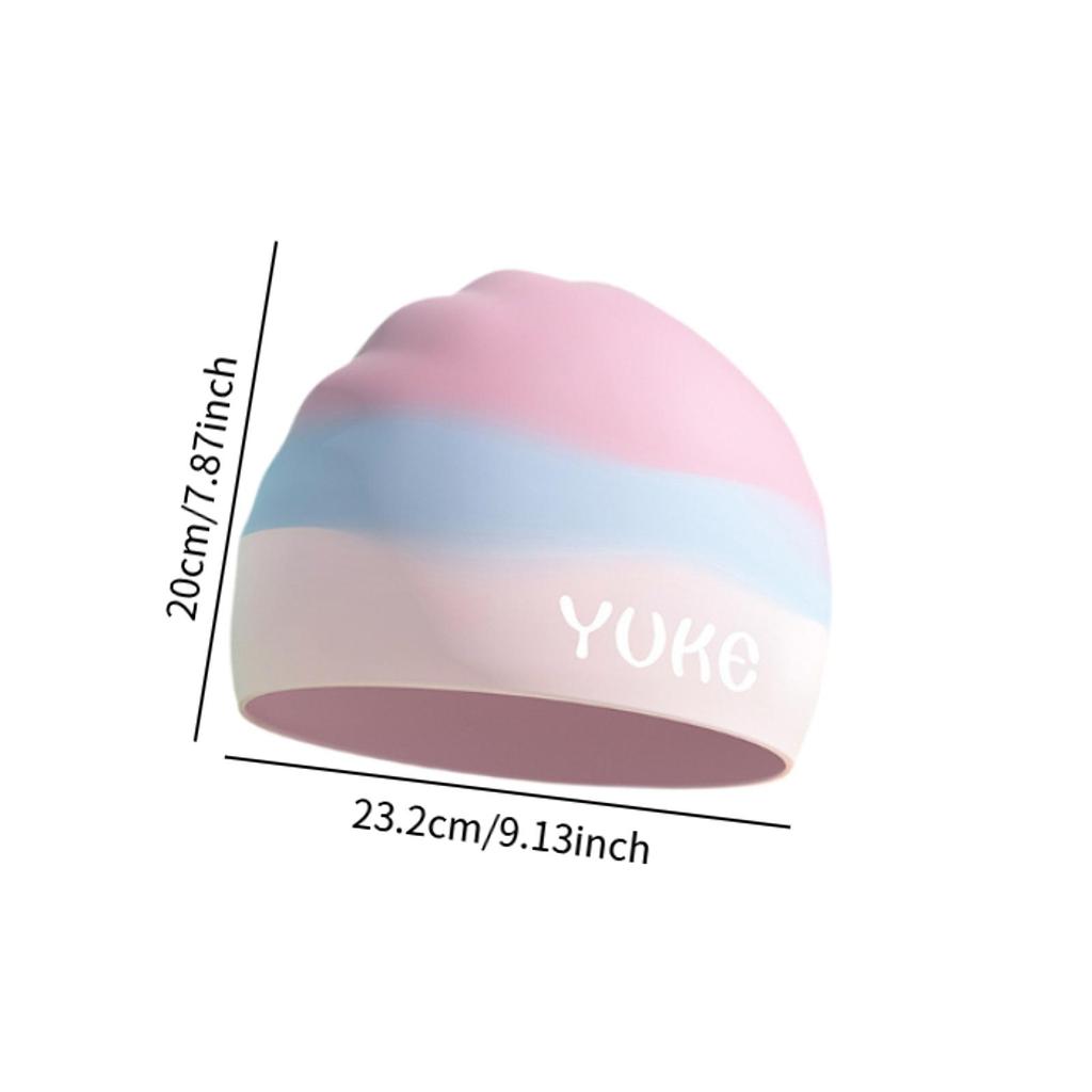 Шапочка для плавания для детей, Водонепроницаемый силиконовый слой, Шапочка для плавания для мальчика, девочки, подростка, Легкая и удобная