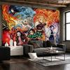 Demon Slayer Anime Wall Tapestry Aesthetic Wall Hanging Printed Fabric Blanket Decorative Tapestries for Bedroom Living Room Home Decor