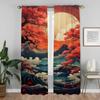 Sun Moon and Tree Kitchen Curtains for Camera Blackout Curtain for Room 2 Panel Partition Halloween Decoration Shades Living