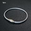 5pcs 2*100mm Key Keyring Circle Rope Cable Loop Stainless Steel Outdoor Camp Luggage Tag Cables