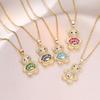 Cute Bear Necklace for Women 2024 New Fashion Zircon Bear Gold Color Stainless Steel Chain Jewelry Wedding Party Accessories