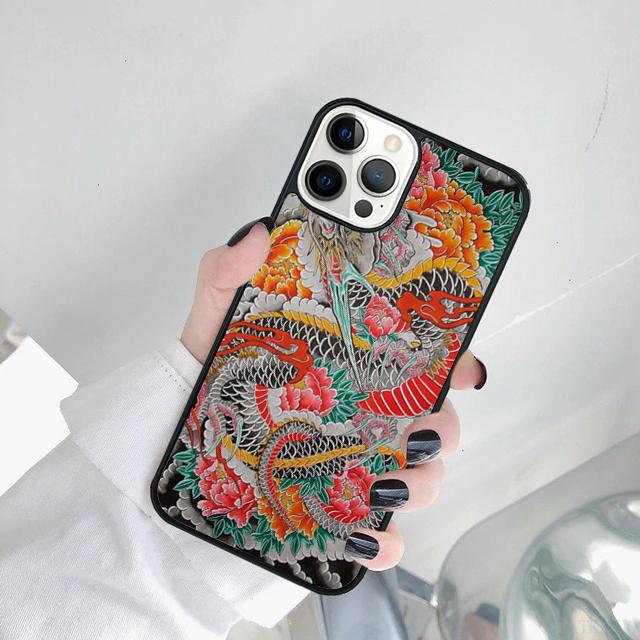 Древний японский дракон Чехол для телефона Cover Для iPhone 17 Air 15 Pro MAX 16 Plus 14 12 11 13 coque