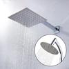 8 Inch Large Round Square Shower Overhead Rainfall Chrome Stainless Steel