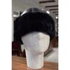 Черная чеченская шапка-брк из натуральной кожи с мехом внутри
