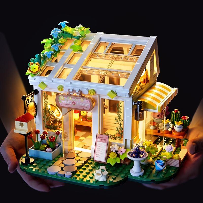 Набор «Домик для любителя цветов» 832 детали, ручная сборка, строительные игрушки, украшение для дома, спальни, красивый подарок на День святого Валентина
