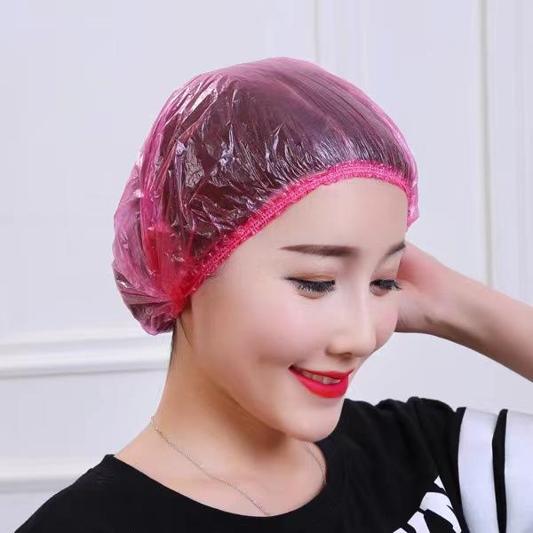 100Pcs Disposable Shower Caps Thick Large Size Waterproof Hair Dye Bathroom Supplies Spa Anti Hair Wet