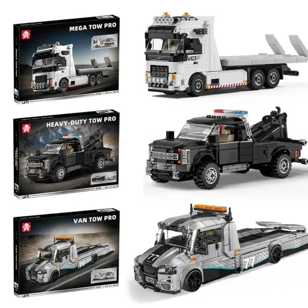 3 Стиля Технические Прочные Эвакуаторы Строительные Блоки Игрушки MOC Модель Эвакуатора Кубики Игрушки Подарки для Мальчиков на Праздник Вечеринку
