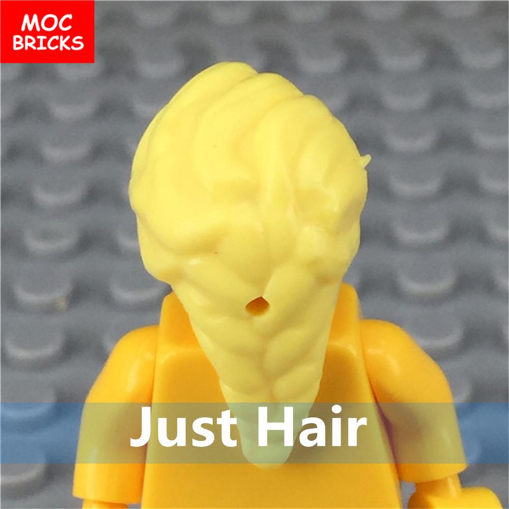 Нетоксичные 5 шт./лот Детали Moc Кирпичики Женские Волосы Собранные Частицы Строительные Блоки Аксессуары Детские Игрушки Пластиковые Куклы