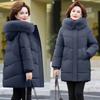 Cotton-padded Women's Large Size with Fur Collar Cotton-padded Mother's Clothing Middle-aged Women's Korean Version of the New Thickened Padded Jacket