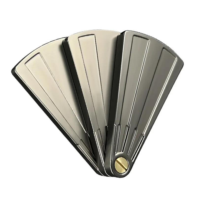 Mechanical Magnetic Push Card Slider - Fan Pa Pa Coin Pushing Plate Anti Stress Sensory Fidget Toy Cool Things for Adults