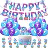 Ocean Theme Party Supplies Mermaid Birthday Celebration Banner And Cake Decorations