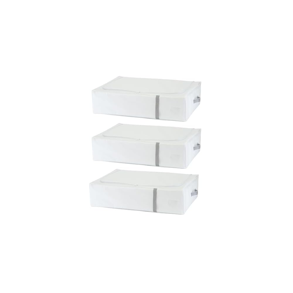 Towa Sangyo TZ Duvet Storage Bag (Set of 3) - White, Approx. 70 x 50 x 18cm (Height)