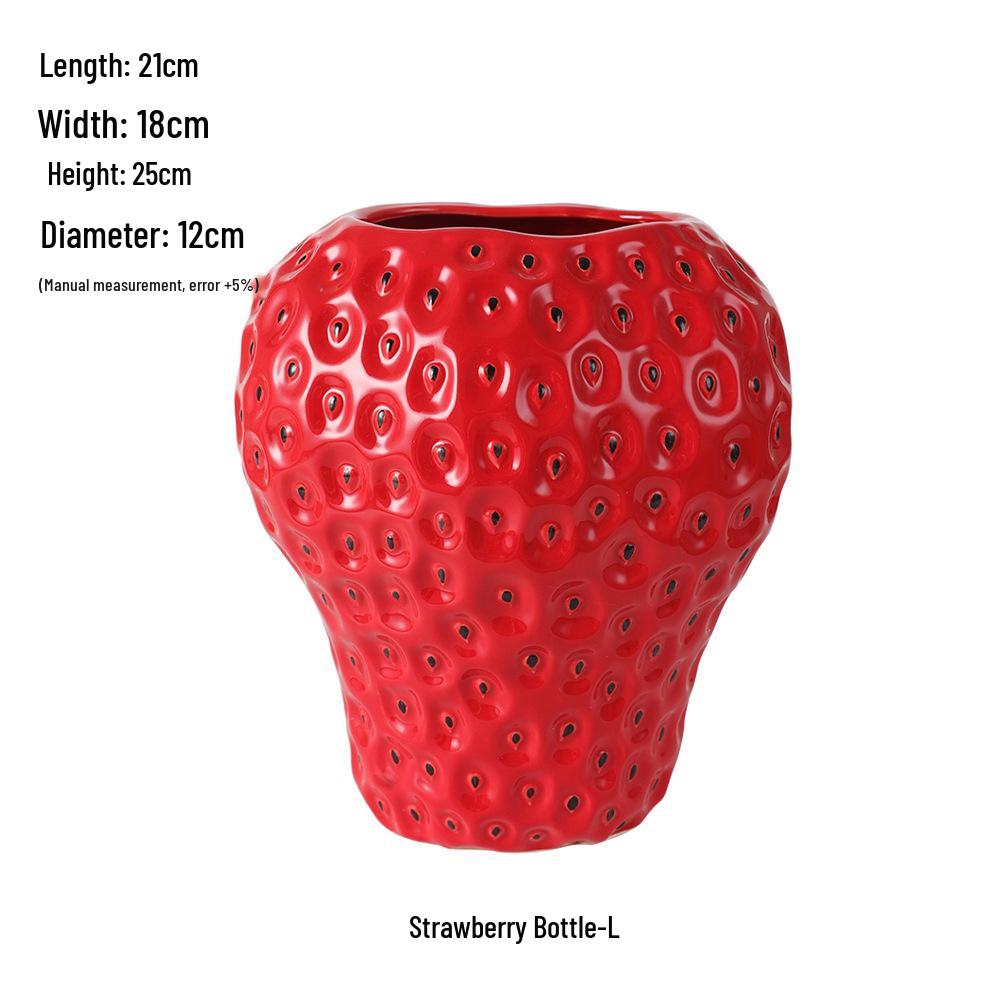 Китайская красная керамическая ваза середины века - Новогоднее специальное украшение для гостиной или свадебные композиции из шелковых цветов
