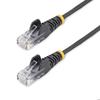 Câble Réseau - STARTECH - 0.5M SLIM CAT6 - Noir - 28 AWG - Fil De Cuivre De 0,25 Mm²