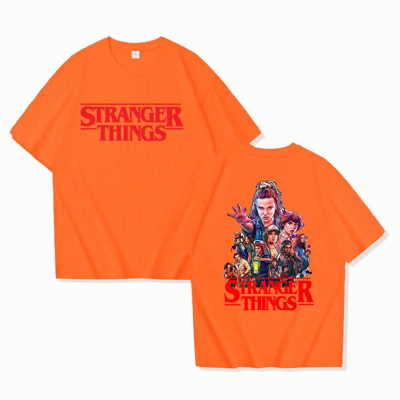 Унисекс летняя футболка с коротким рукавом Stranger Things, Большие размеры XXS-4XL, Эксклюзив для трансграничной торговли