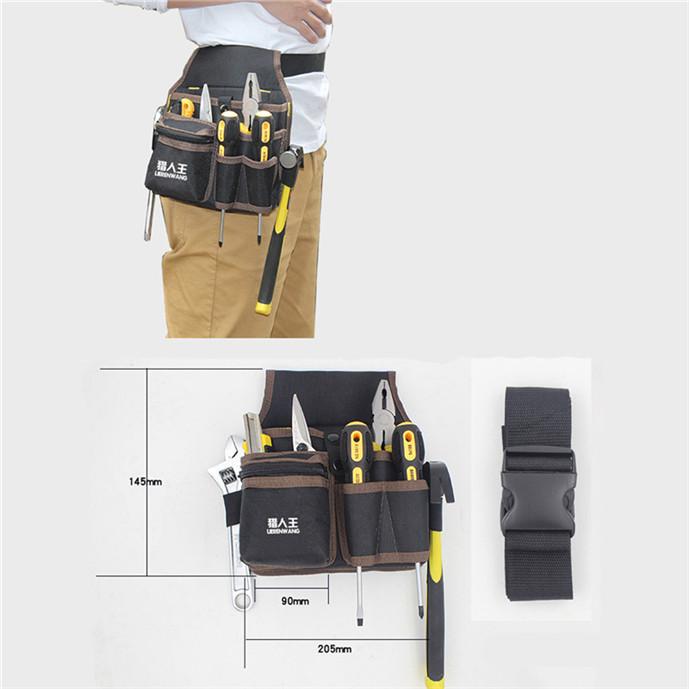 Холщовая ткань Сумка для хранения инструментов Водонепроницаемая сумка через плечо для инструментов Поясные сумки Многофункциональный карман для инструментов