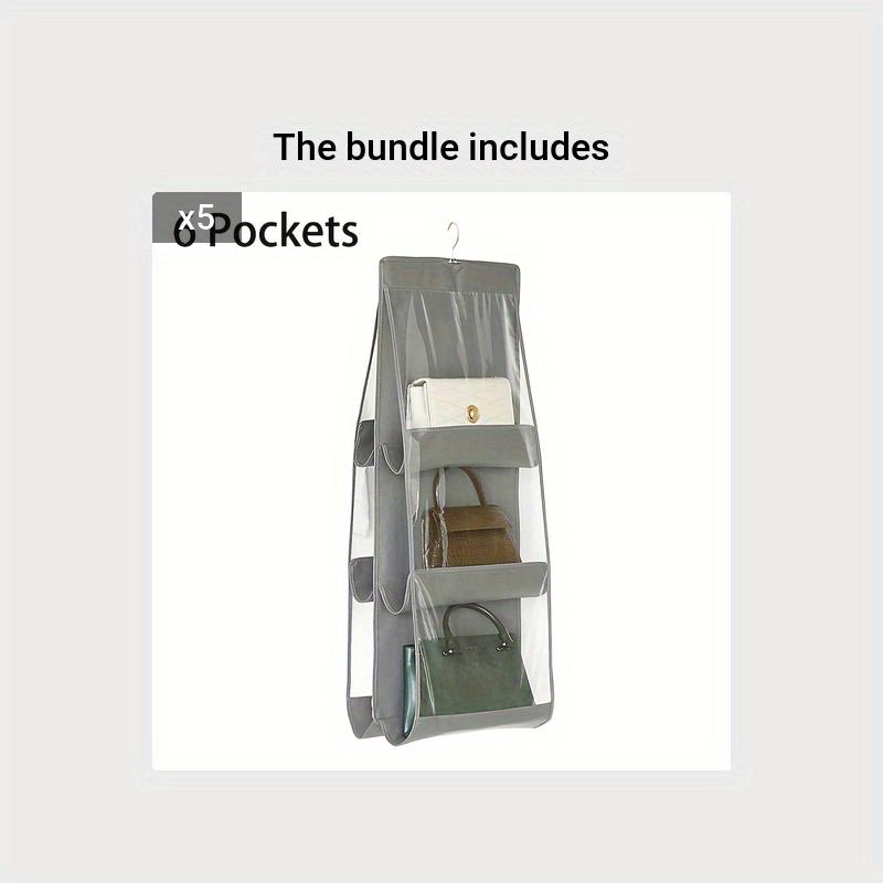 1PC 6/8 Pocket Hanging Handbag Storage Rack, Multifunctional Oxford Cloth Storage Rack Ideal Storage Artifact for All Bags