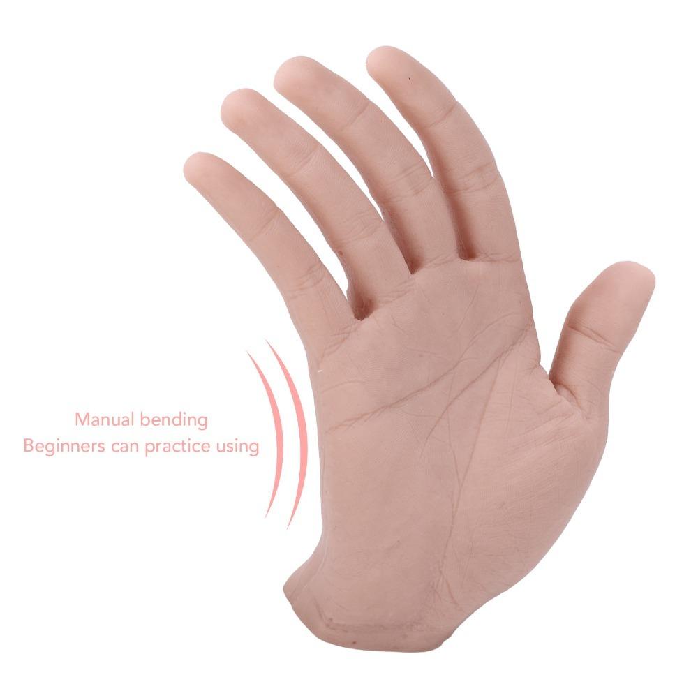 Silicone Tattoo Practice Hand Flexible Reusable Hand Model Bendable Artificial Hand Beginners