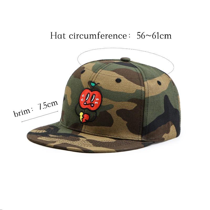 Кепка с пиком, свежая, с плоским козырьком, мягким верхом, вышивкой, мультяшная бейсболка, хип-хоп шляпа, мужская и женская, новая, универсальная, подчеркивающая маленькое лицо