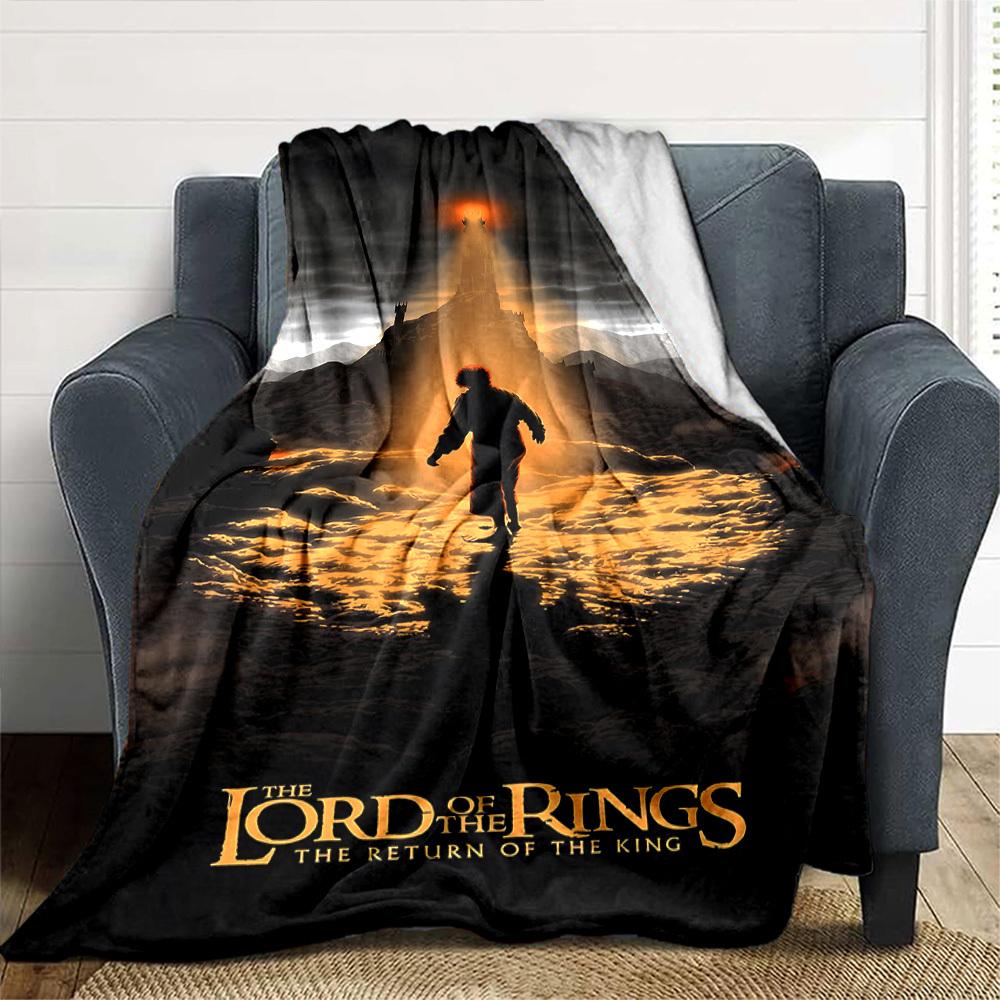 1pc The Return of the King Lord of the Rings Flannel Blanket Soft Warm Throw for Home, Office, Travel, All-Season Cozy Bedding GiftL1208