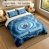 3Pcs Bedding Set Custom Name Text, 1 Sheet 2 Pillowcases Home Bed DecorManchester City