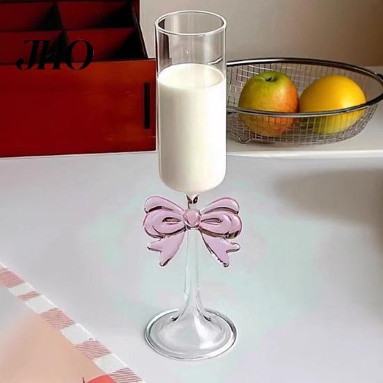 Wine Glass Champagne Flutes with 3D Pink Butterfly Decoration Drinkware Faux Crystal Wedding Party Anniversary Glasses Lightweight Glassware