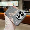 Простой ударопрочный мягкий чехол TPU с принтом бабочки для iPhone 16 Pro Max 15 Pro 14 13 12 11, защита линз, матовая кожаная текстура, тонкий чехол для телефона