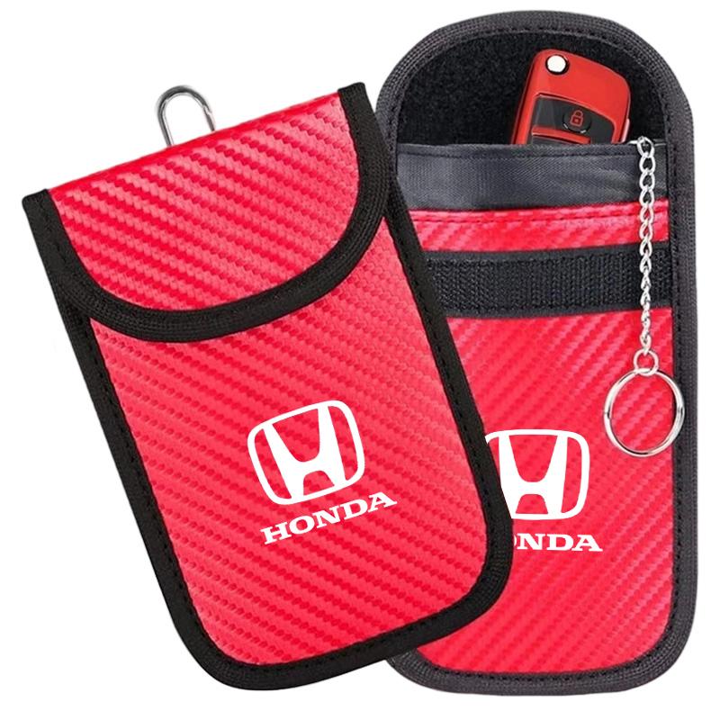 CLVRX1 Car Key Case Signal Blocker Bag RFID Shielding Pocket For Honda Civic XR-V CR-Z CRV HRV City Accord Legend Jazz RR VTi Fit