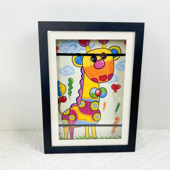 Magnetic Kids Artwork Frame with Elastic Band Front Opening Living Room Gallery Wall Hanging Children Painting Drawing Art Photo Picture Display Frame