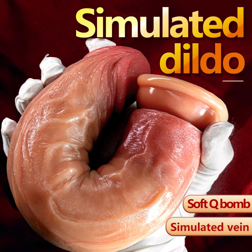 Супер толстый жидкий силиконовый фаллоимитатор, искусственный пенис, макияж, женский мастурбатор, толстый пенис для длительного отпуска, сексуальные принадлежности для взрослых