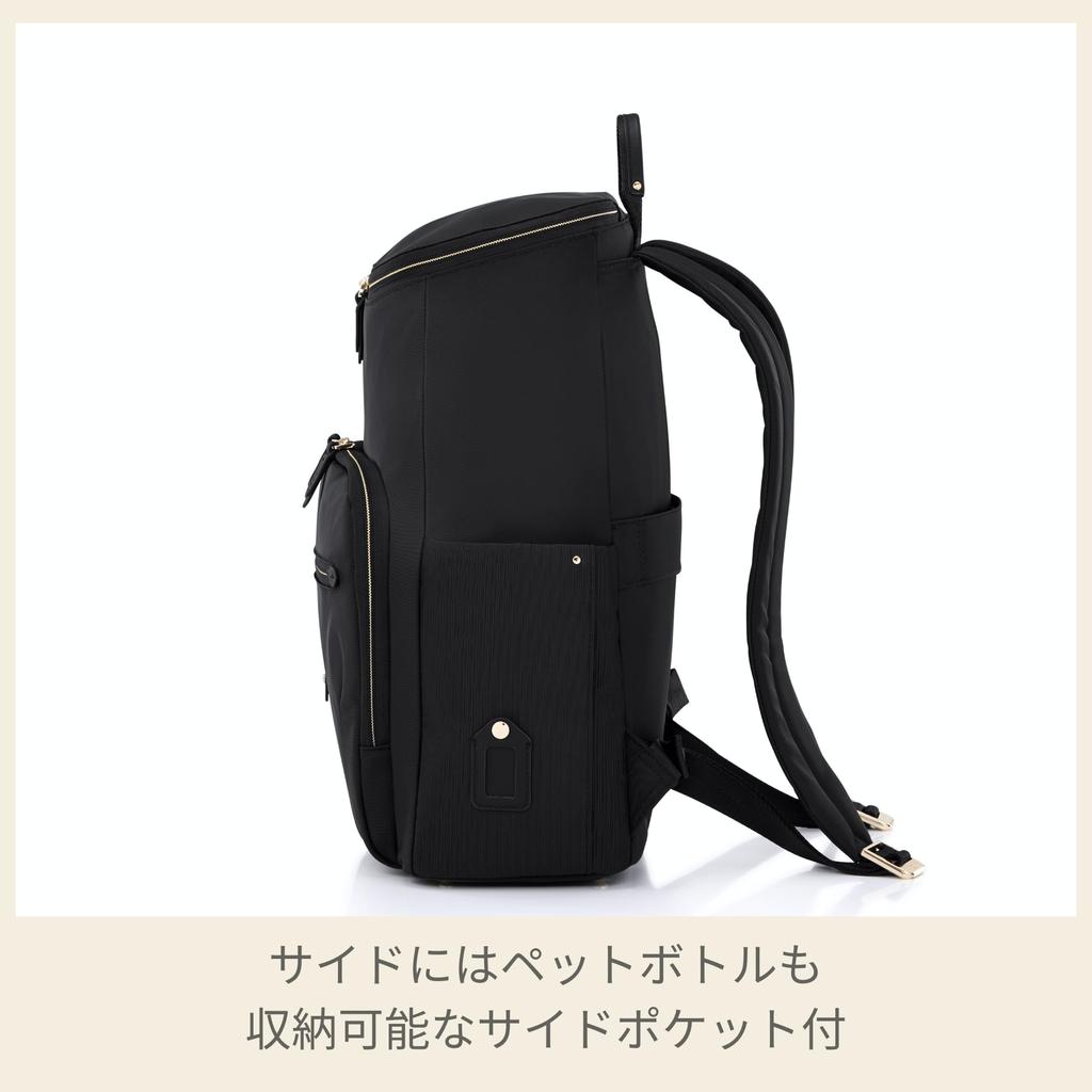 Samsonite Women's Audrina Backpack, Deluxe Business Bag, Fits 15.6-inch Laptop, Lightweight, Black