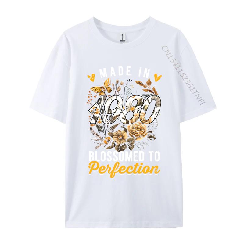 Cotton Tshirts 1980 Birthday Vintage 1980 Born In 1980 Made In 1980 T-shirts Loose Men Tshirt Personalized Casual Tops Shirt