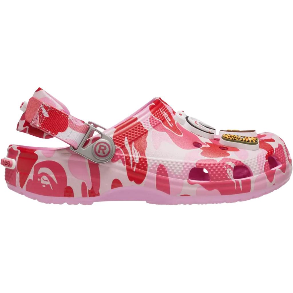 Crocs Классические клоги Противоскользящие Износостойкие С низким верхом Детские сандалии Розовые Детские