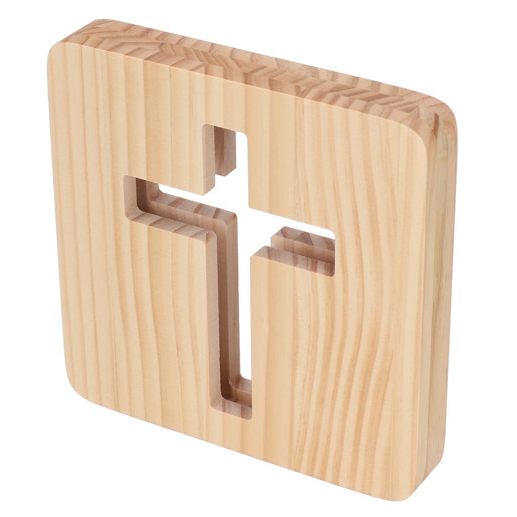 Светодиодный ночник 3D распятие полый дизайн уникальный деревянный ночник для спальни прикроватная тумбочка гостиная 