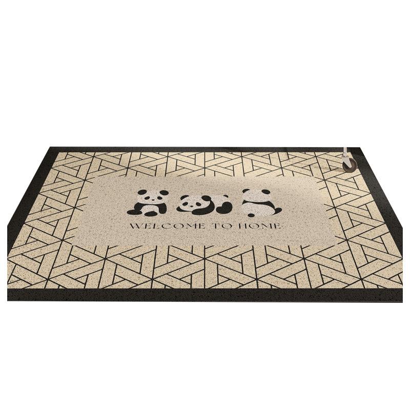 Простой Ветрозащитный Шелковый Кольцевой Напольный Коврик Прихожая Вытирание Грязи Шелковый Кольцевой Дверной Коврик Прямоугольный Тамбур Полный Нескользящих Ковриков для Домашнего Использования