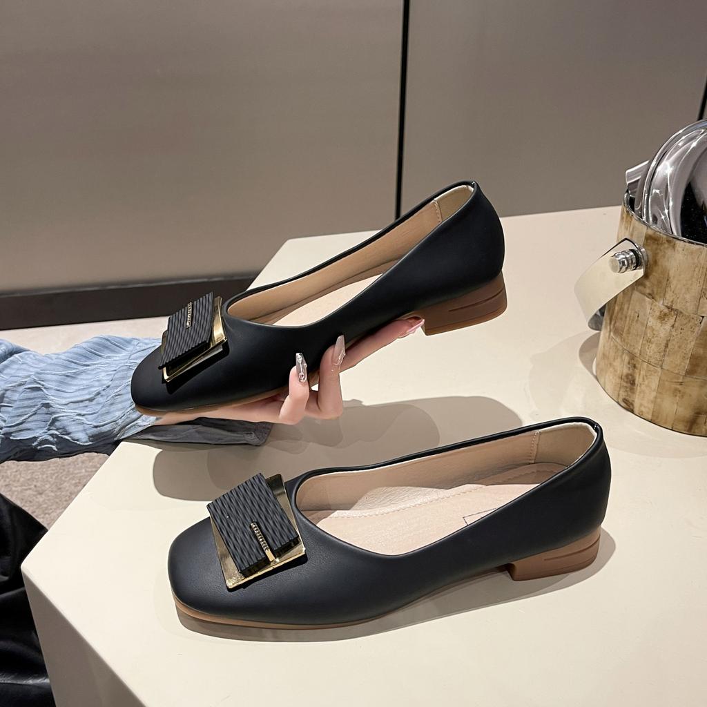 Весенне-осенние новые туфли-лодочки в сказочном стиле, женские, французские, с низким каблуком, с мелким вырезом, квадратным носком, с мягким характером, туфли бабушки, женские