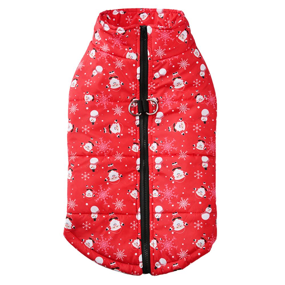 Теплая рождественская одежда для собак, водонепроницаемая зимняя куртка для домашних животных, костюм кошки, новогоднее зимнее пальто для щенка, костюмы для маленьких, средних и больших собак, французский бульдог