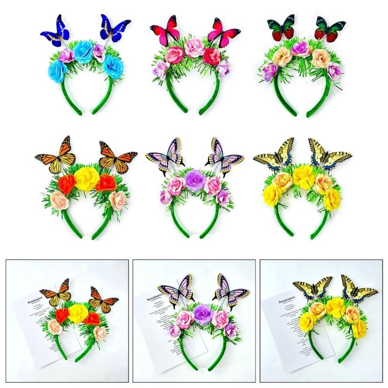 Праздничный Цветочный Ободок для Головы Костюм для Ролевых Игр Карнавальные Вечеринки Реквизит