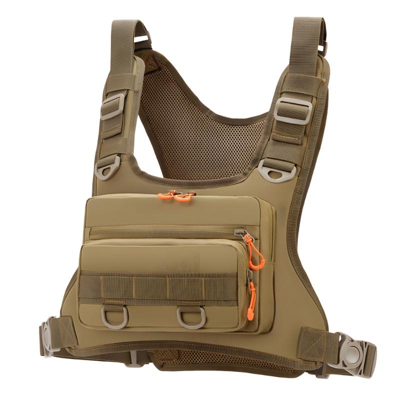 Fishing Chest Bag Splashproof Outdoor Travel Sports Vest Bags Multiple Compartment Chest Pack for Men And Women